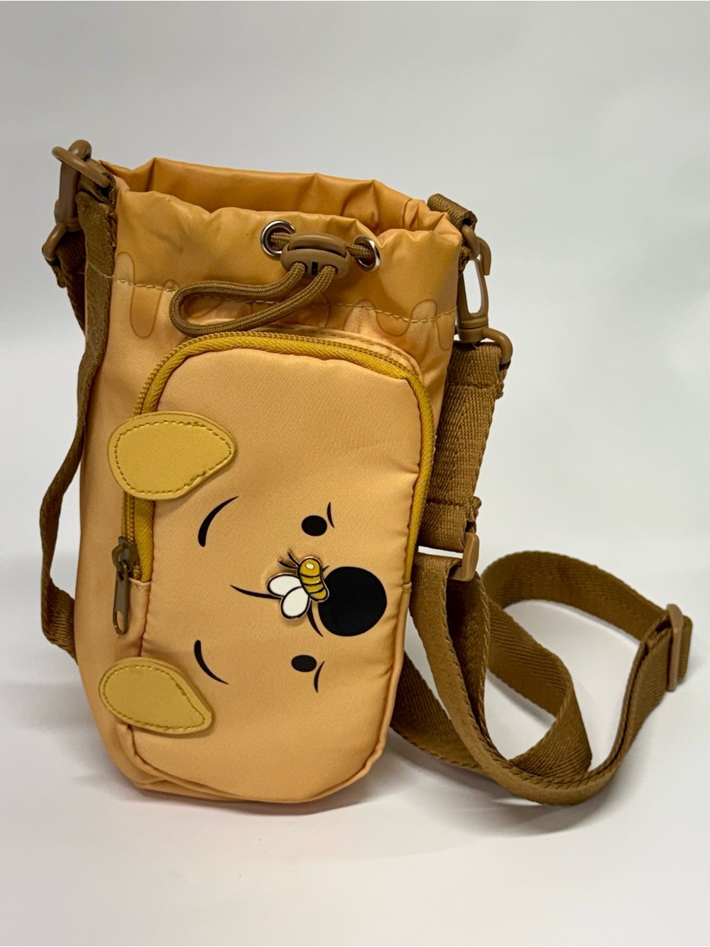 Disney Winnie the Pooh Crossbody Water Bottle Holder Bag Bee Honey Cute